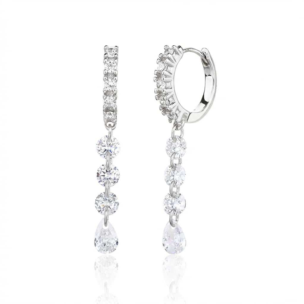 עגילי יוסטינה — כסף - shilat