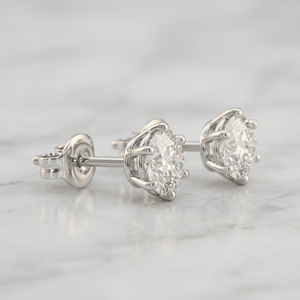 עגילי בטינה — כסף - shilat